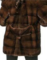 WOMEN'S JACKET MINK FUR COLLAR SCANBROWN ADJUSTABLE 48 - Image 6